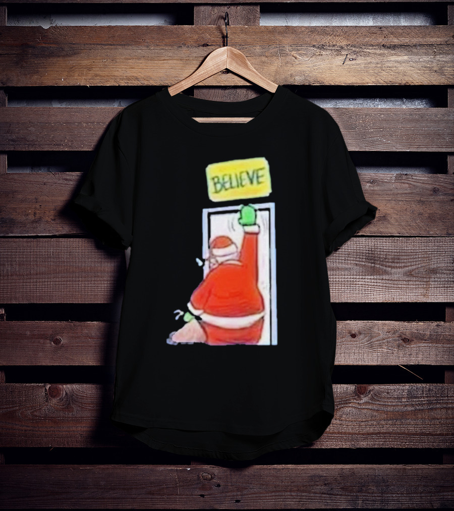Santa Ted Lasso Believe Christmas Holiday Image T-Shirt