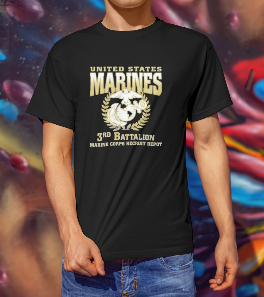 United States Marines 3rd Battalion Marine Corps Recruit Depot Emblem T-Shirt