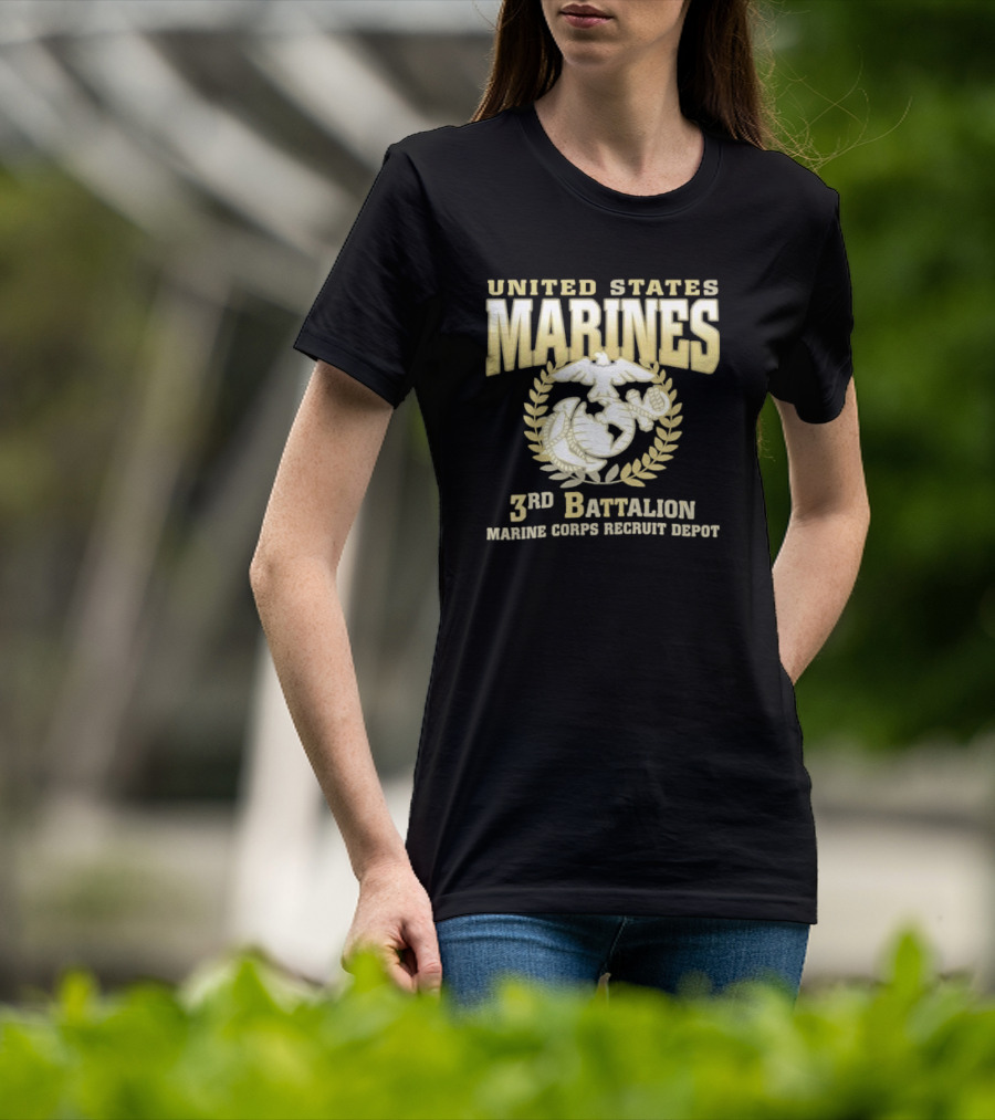 United States Marines 3rd Battalion Marine Corps Recruit Depot Emblem T-Shirt