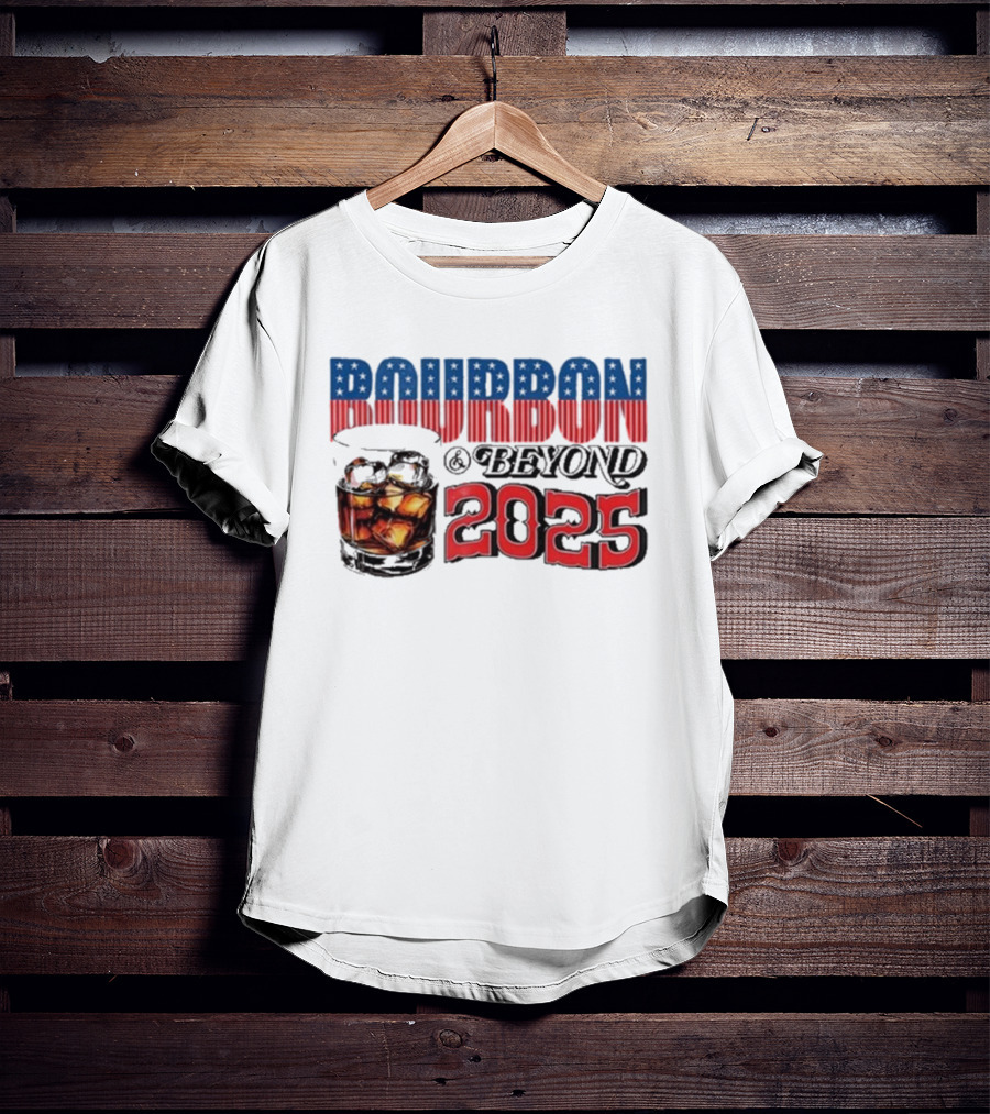 Bourbon And Beyond 2025 Stars And Stripes Whiskey Glass T-Shirt