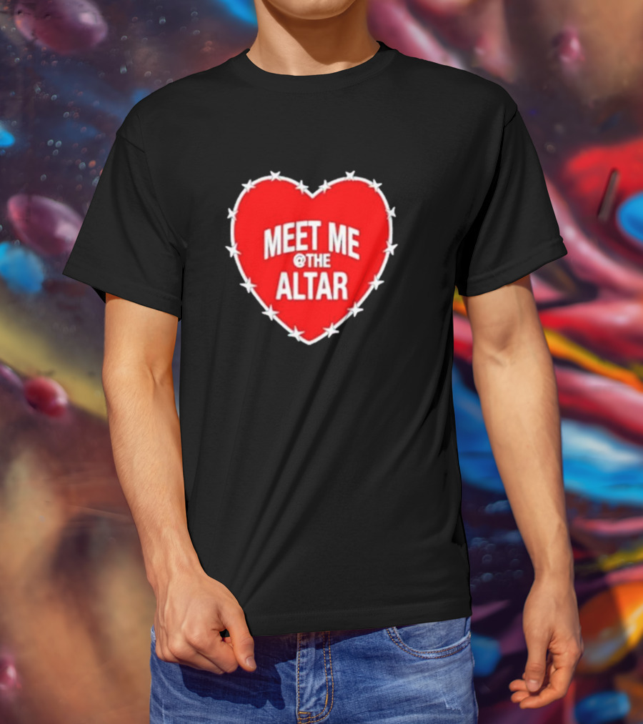 Meet Me At The Altar Heart With Star Border T-Shirt