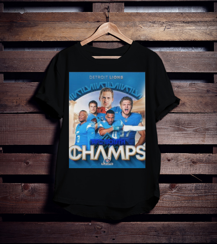 Detroit Lions AFC South Champs Playoffs Team T-Shirt
