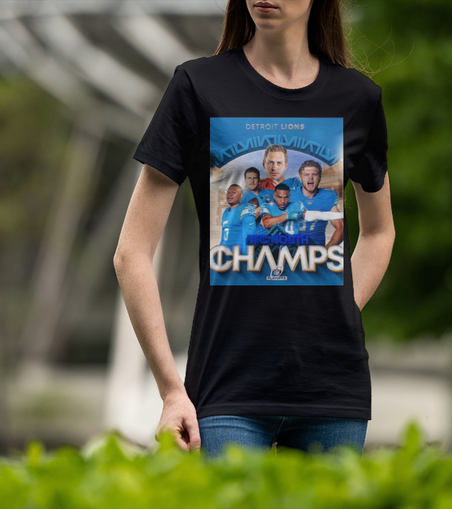 Detroit Lions AFC South Champs Playoffs Team T-Shirt