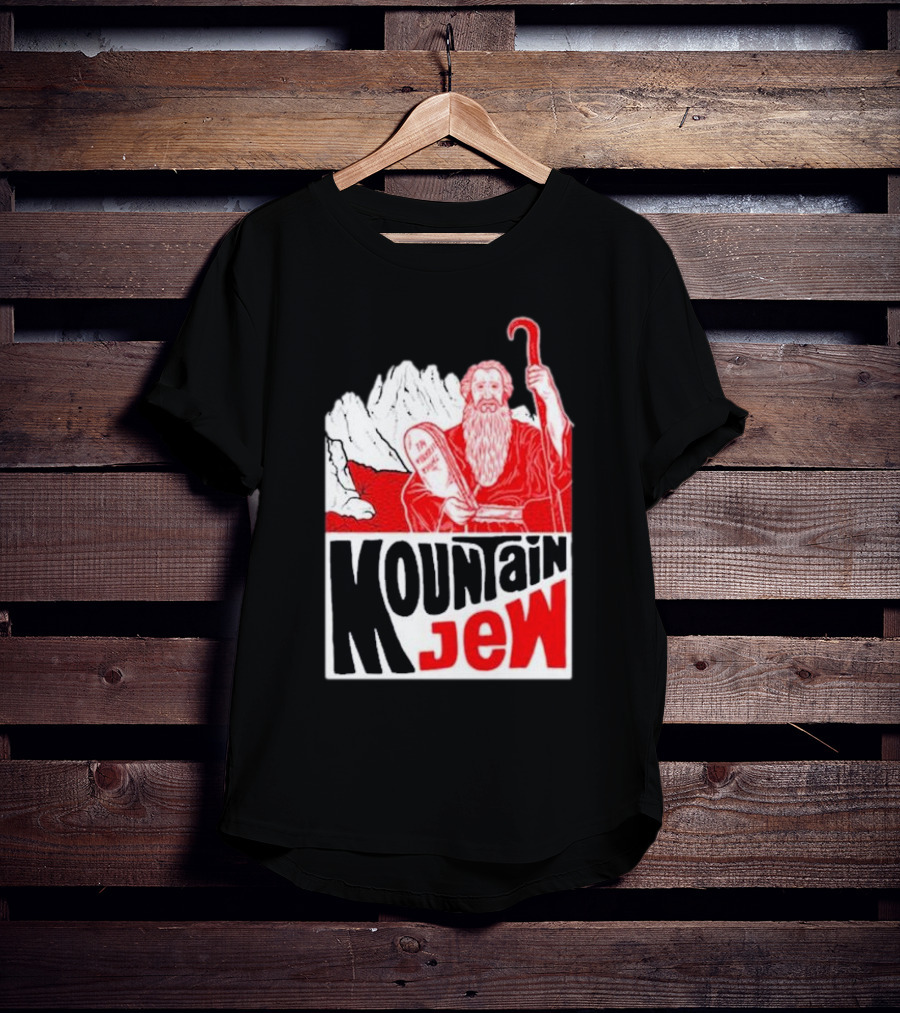 Nwt Mountain Jew Nature Old Men Cool Moses With Ten Commandments T-Shirt