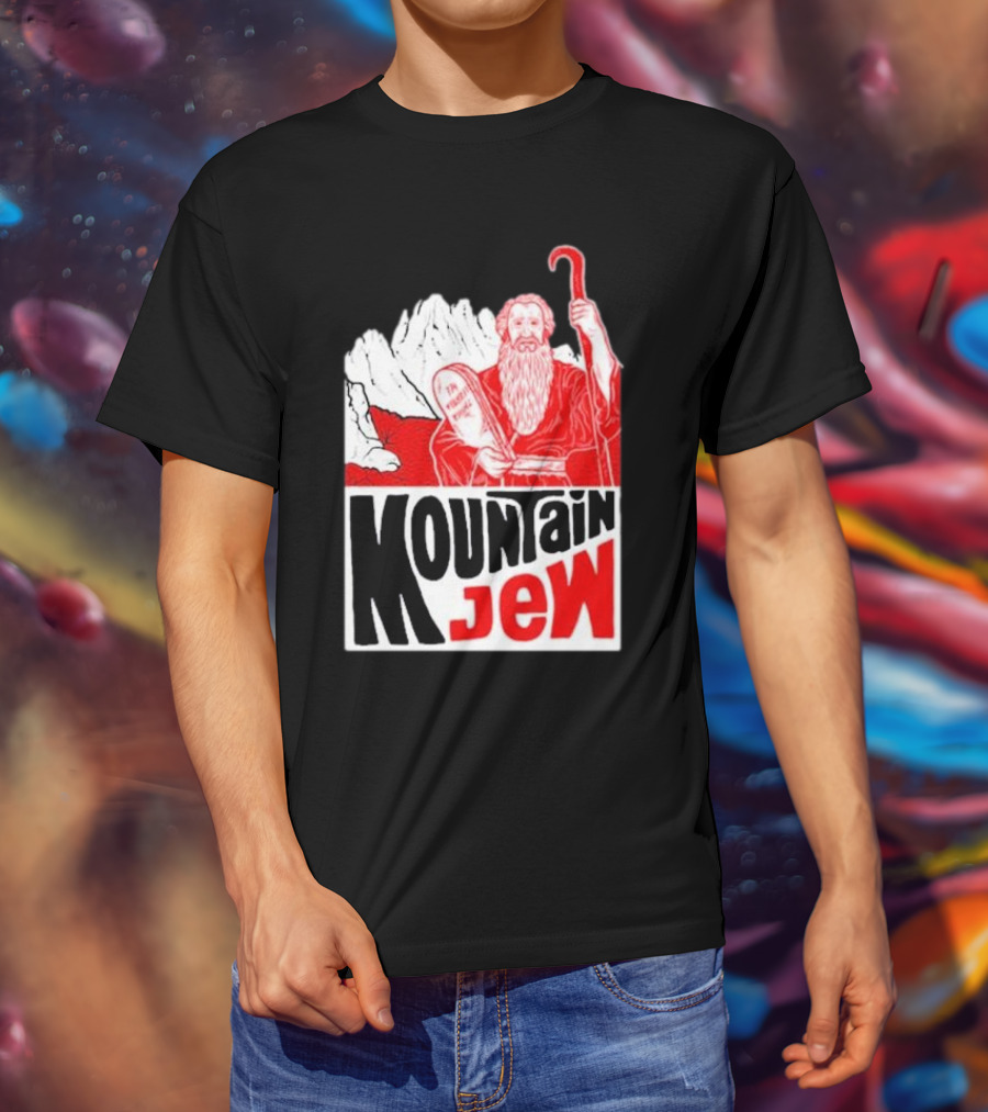 Nwt Mountain Jew Nature Old Men Cool Moses With Ten Commandments T-Shirt