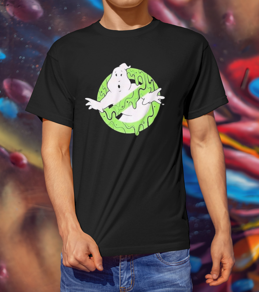 Ghostbusters Slime Logo Green Kids T-Shirt