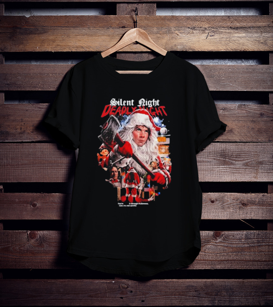 Silent Night Deadly Night Gutter Garbs Christmas Horror Santa Axe T-Shirt