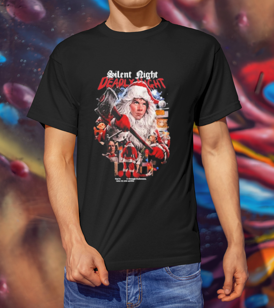 Silent Night Deadly Night Gutter Garbs Christmas Horror Santa Axe T-Shirt