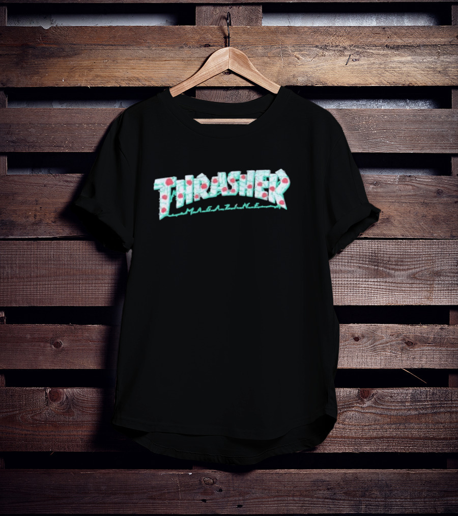 Thrasher Magazine Zombie-Inspired Text T-Shirt