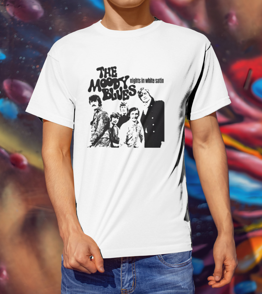 The Moody Blues Nights In White Satin Vintage Band Photo T-Shirt