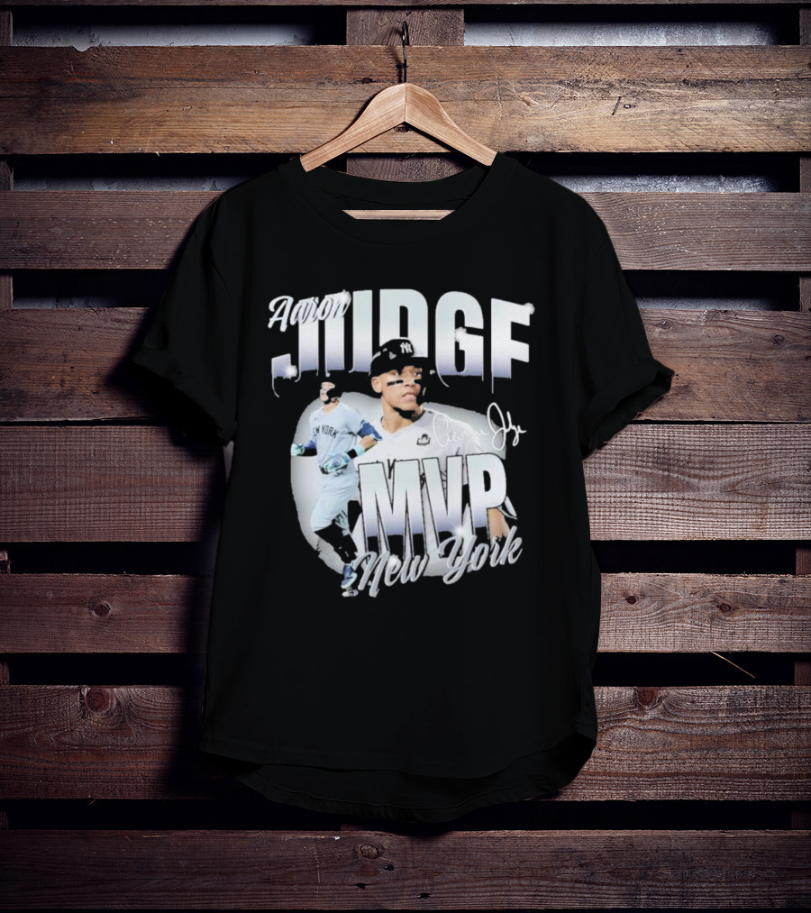 Aaron Judge New York Yankees MVP Signature Collection T-Shirt