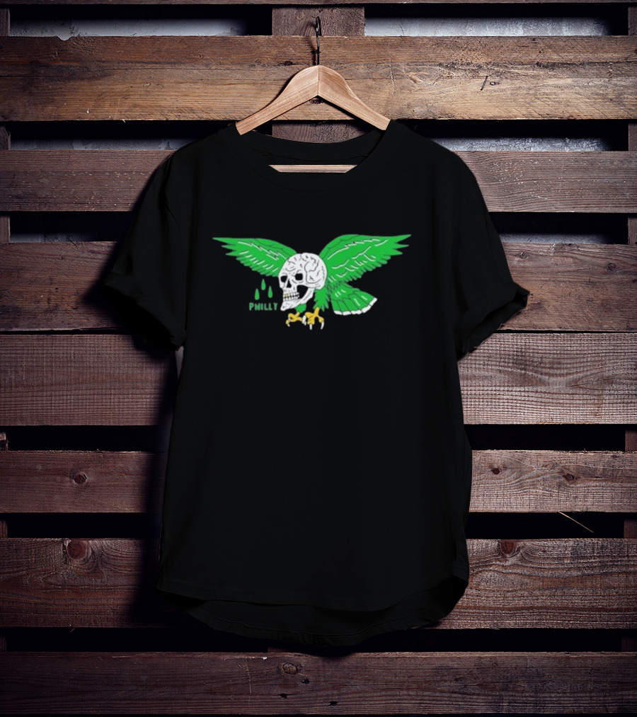 Heavyslime Philly Eagle Skull Wings T-Shirt