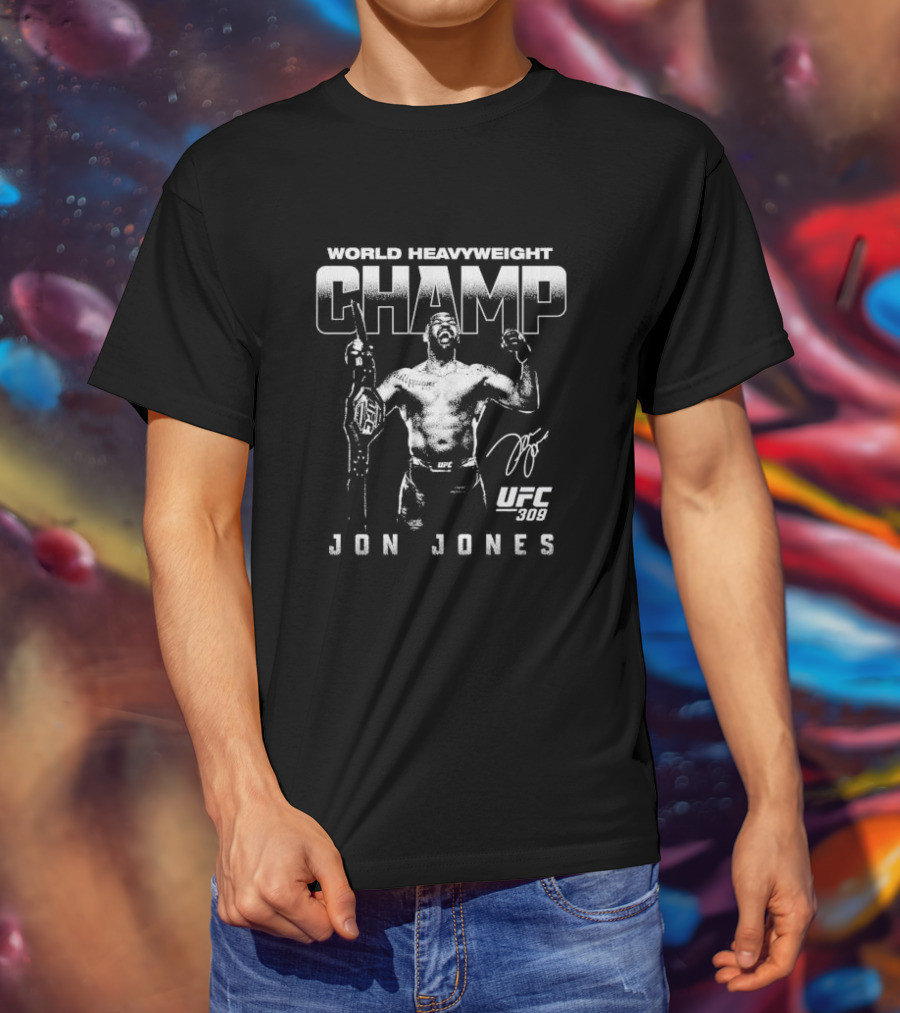 World Heavyweight Champ Jon Jones UFC 309 T-Shirt