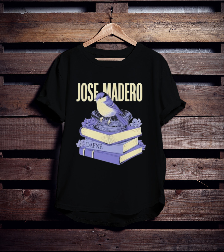 José Madero Dafne Bird On Books T-Shirt