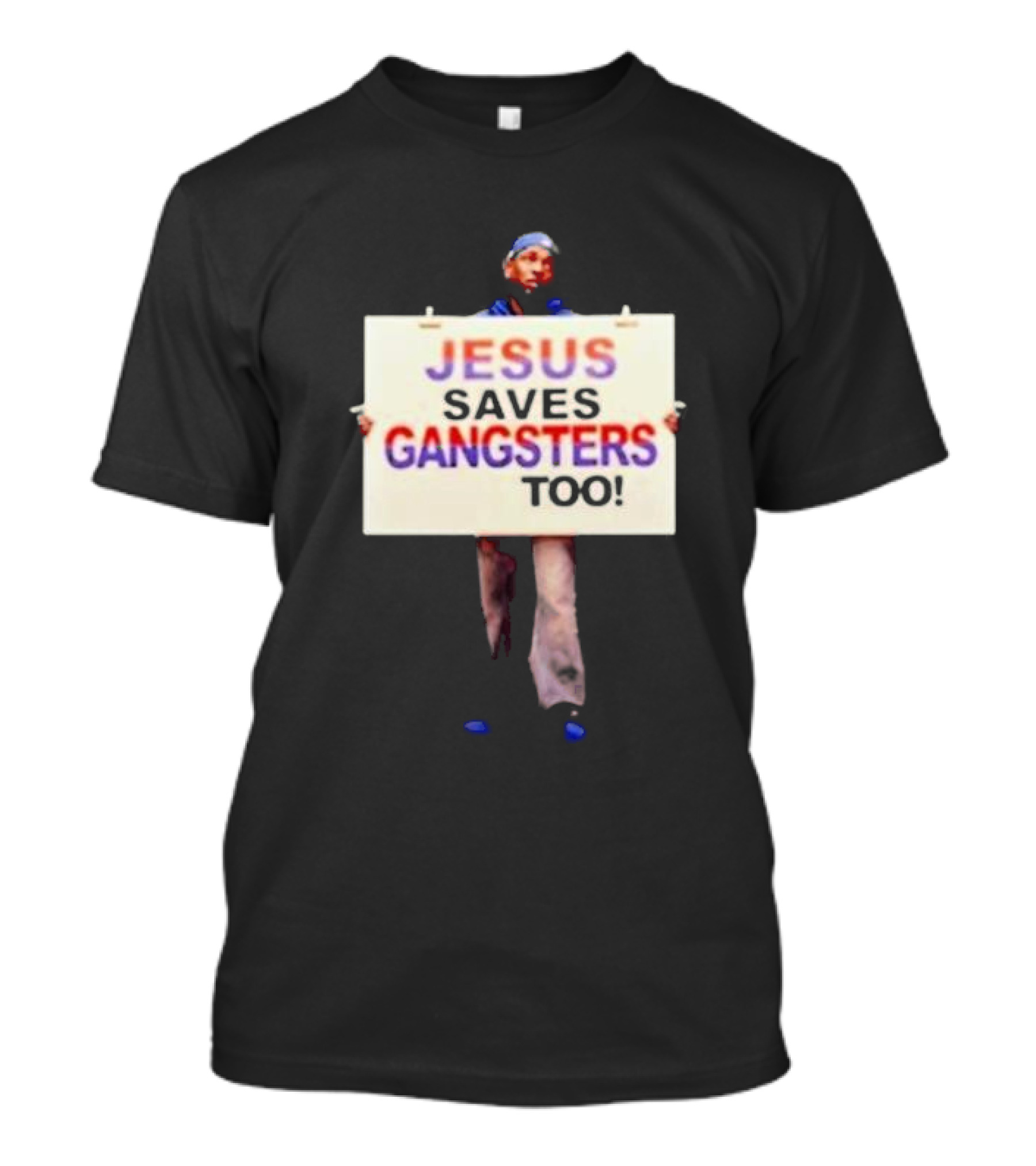 Kendrick Lamar Jesus Saves Gangsters Too Meme Sign Message T-Shirt