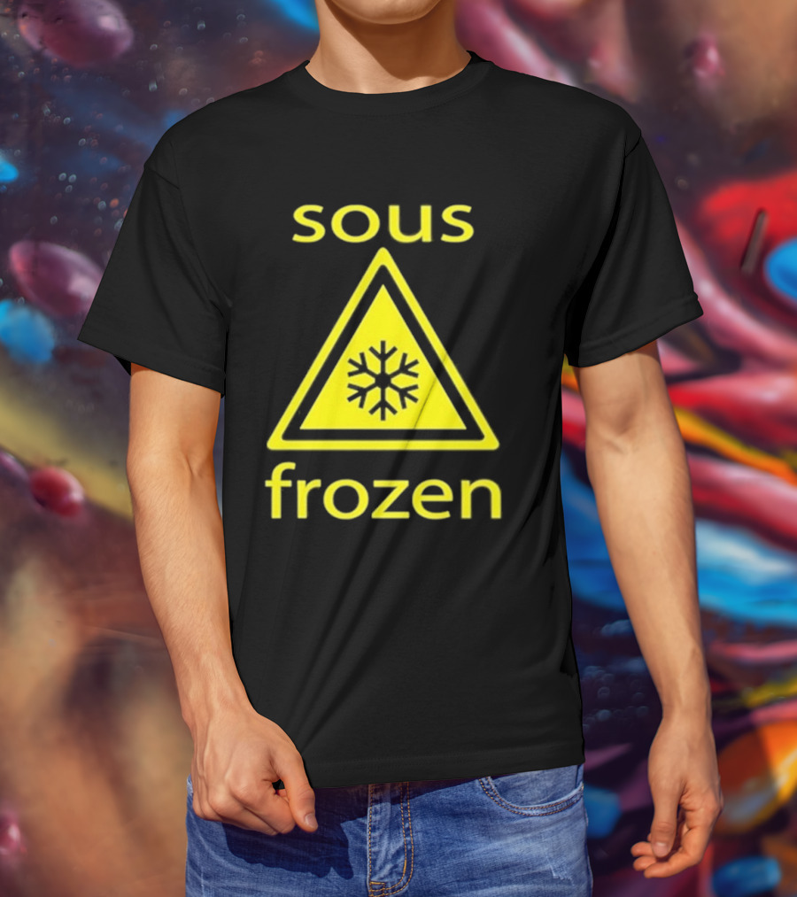 Sous Frozen Snowflake Warning Triangle T-Shirt