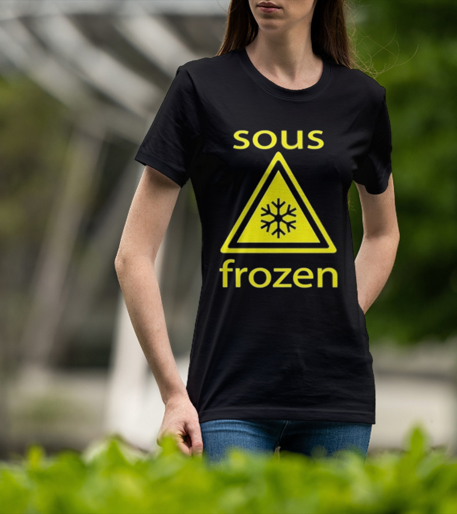 Sous Frozen Snowflake Warning Triangle T-Shirt