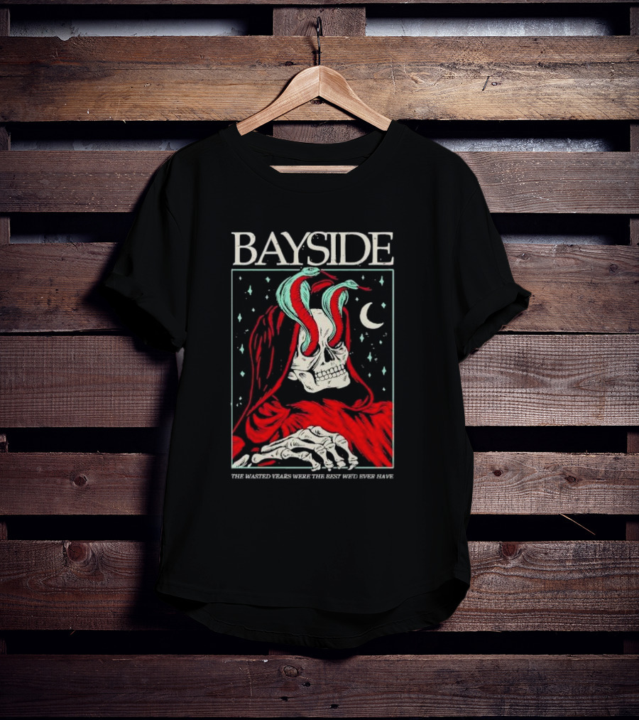Bayside Cobras Skull With Snakes The Wasted Years Were The Best We’d Ever Have T-Shirt