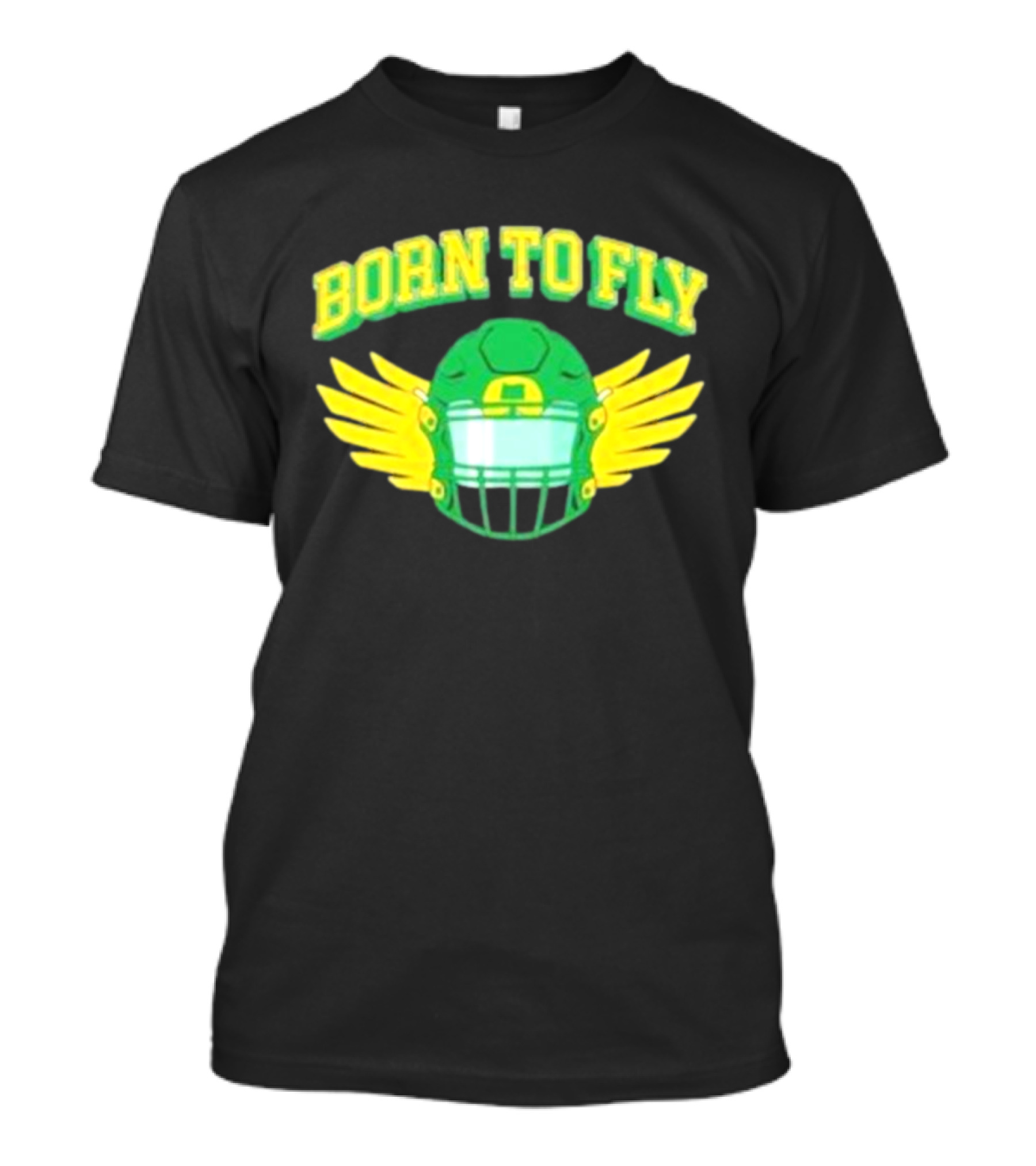 Born To Fly Football Helmet With Wings T-Shirt