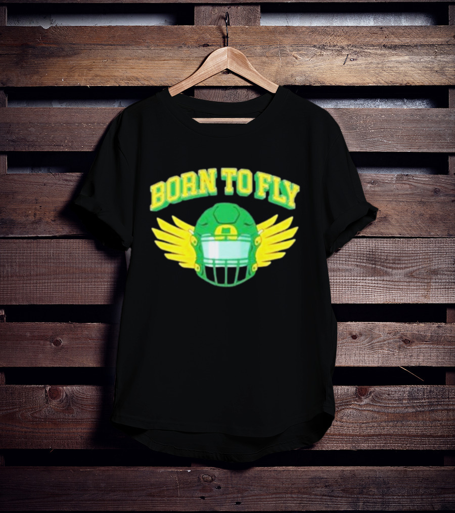 Born To Fly Football Helmet With Wings T-Shirt