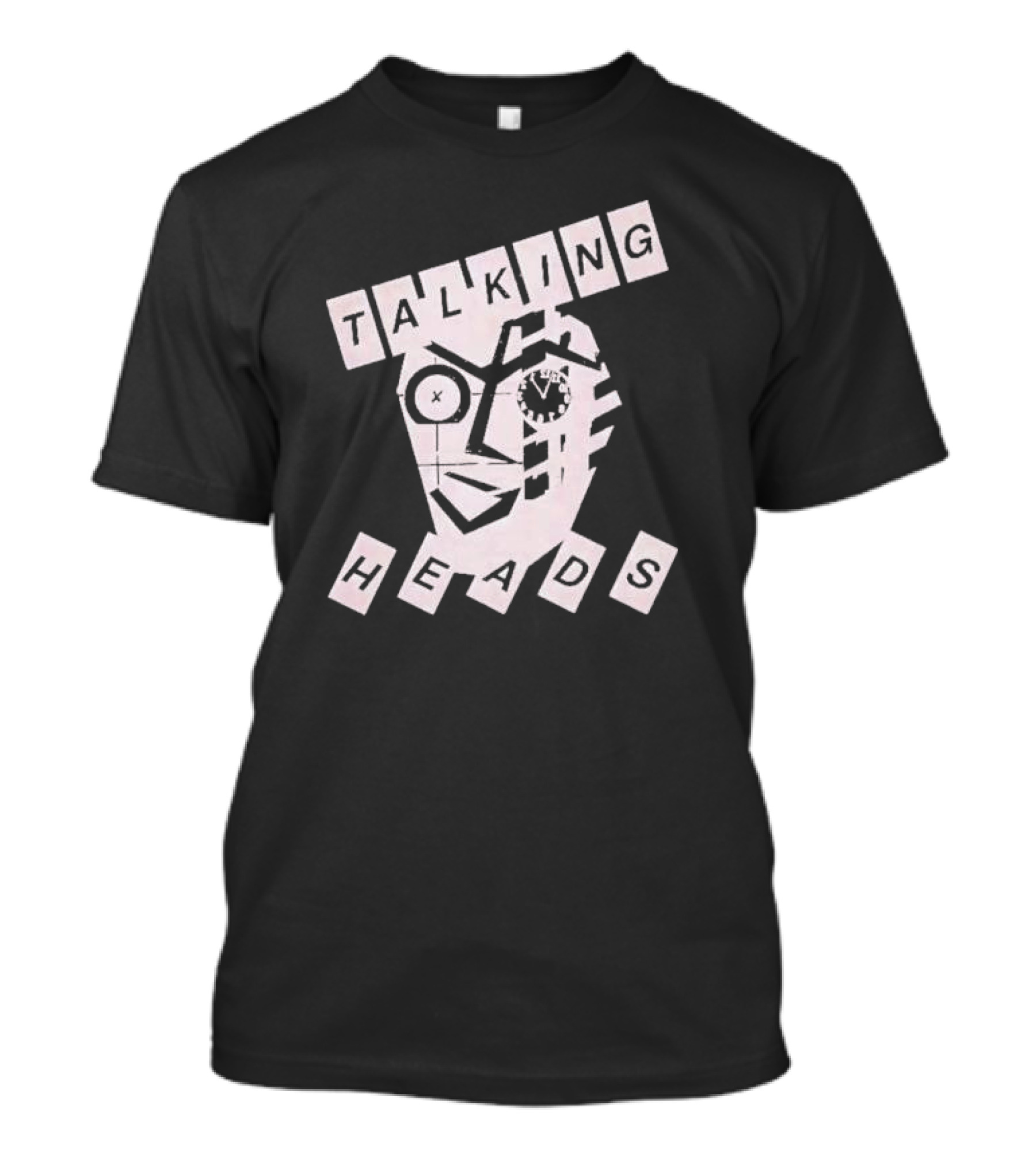 TALKING HEADS Face Art With Text Blocks T-Shirt