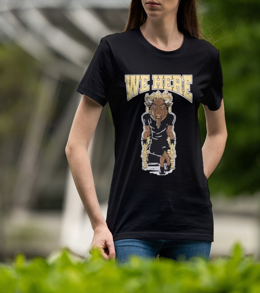 WE HERE Buffalo Bull King On Throne T-Shirt