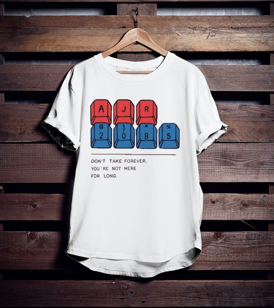 AJR Brothers 2085 Livestream Don't Take Forever Keyboard Keys T-Shirt