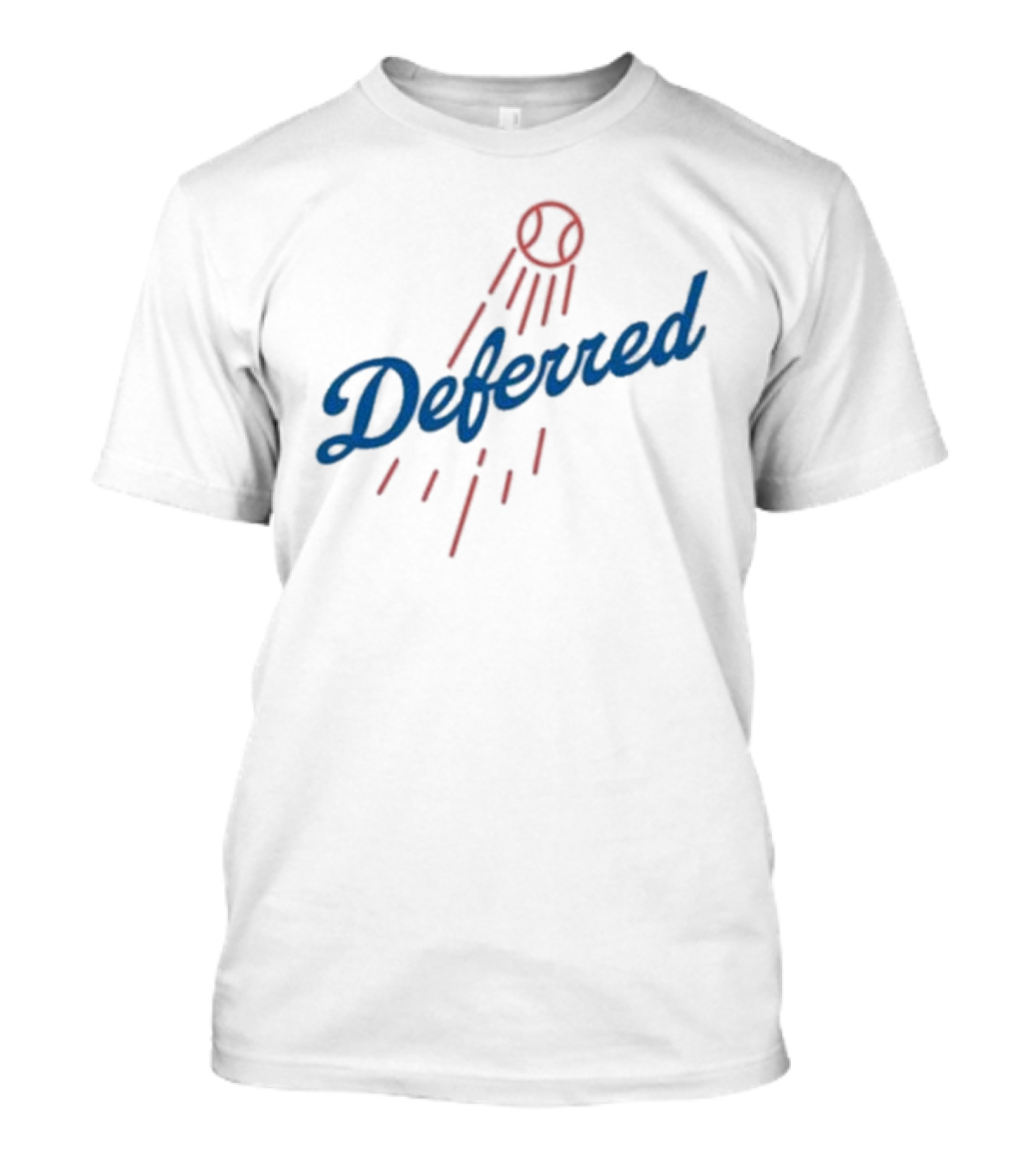 Dodgers Deferred Baseball Script With Baseball T-Shirt