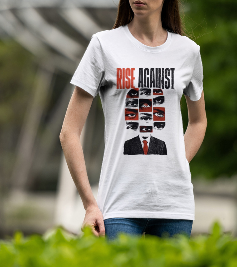 RISE AGAINST Eyes And Suit Big Brother Surveillance T-Shirt