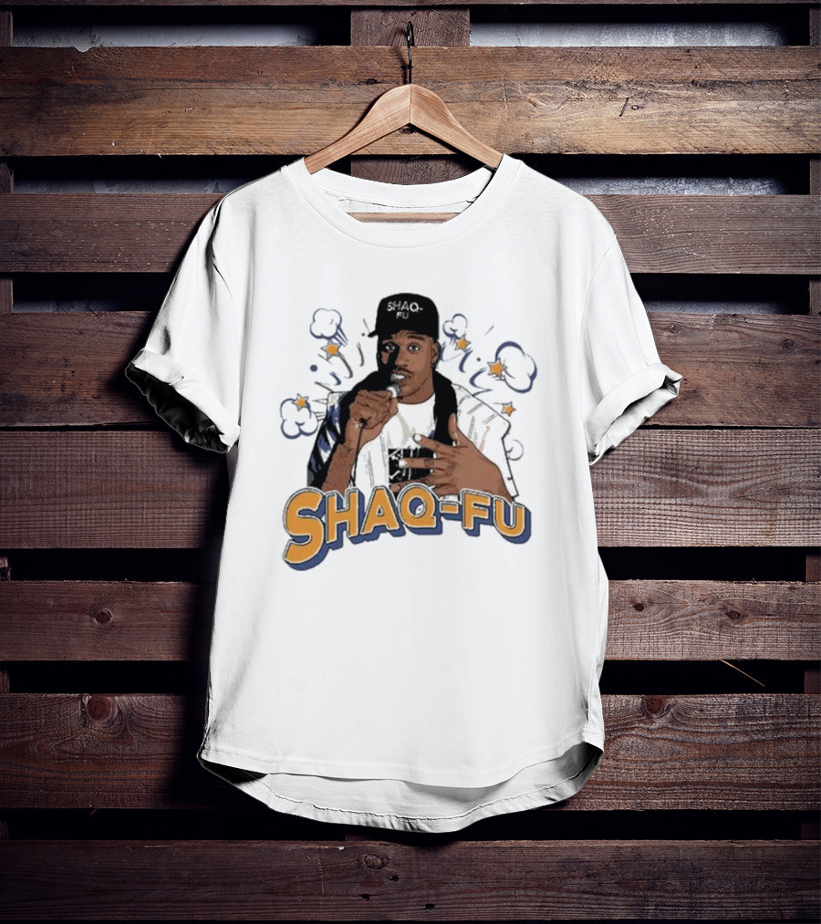 Shaq-Fu Comic Style Microphone Poderes Deportivos Y Comedia Vintage Retro 90s T-Shirt