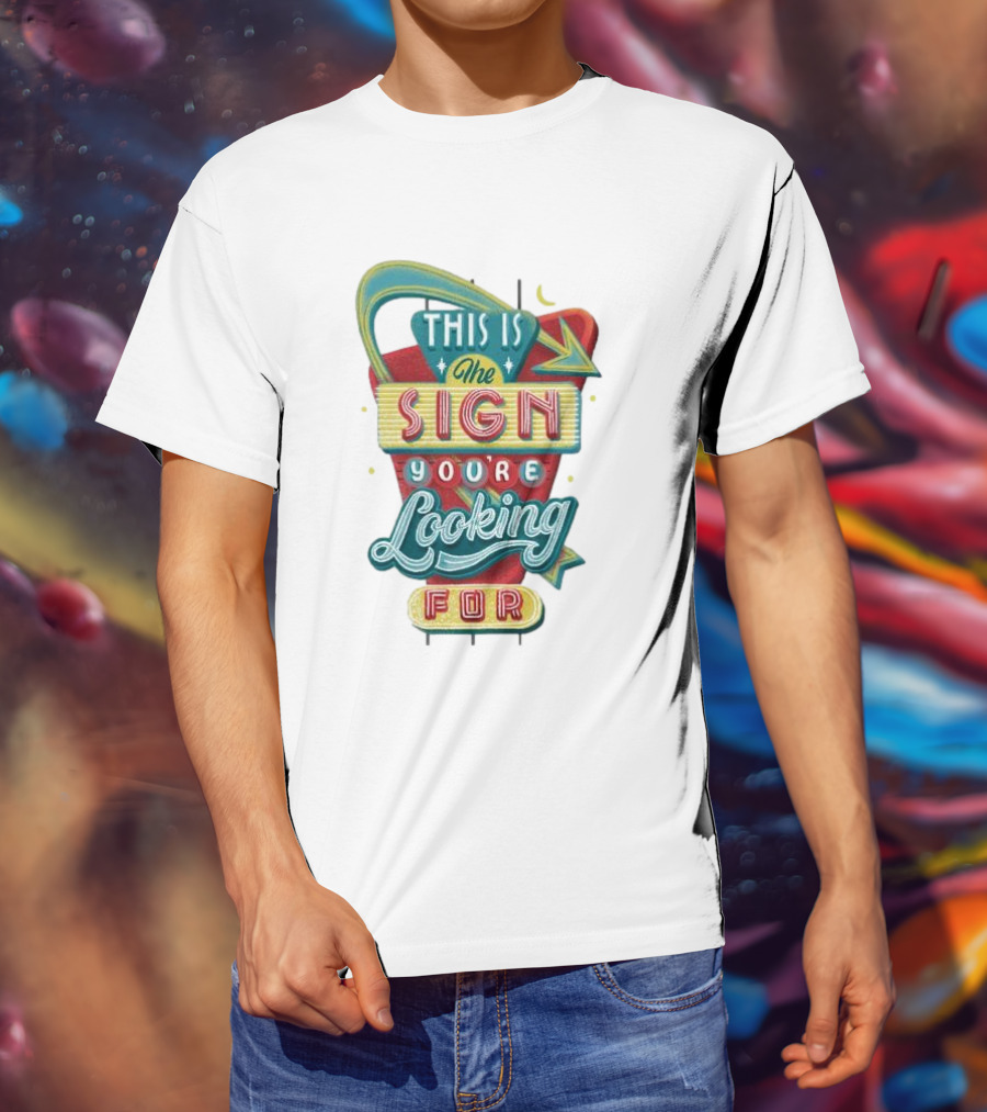 This Is The Sign You’re Looking For Retro Style Neon Arrow T-Shirt