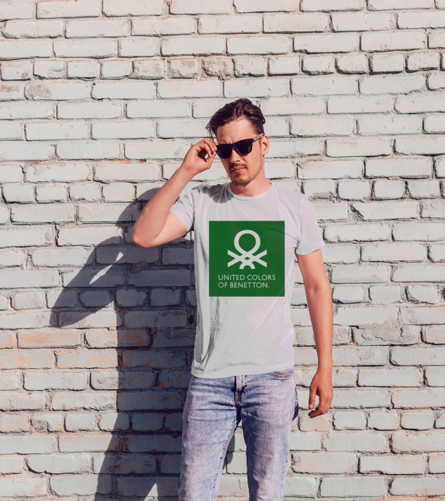 United Colors Of Benetton Green Emblem Fashion Brand T-Shirt