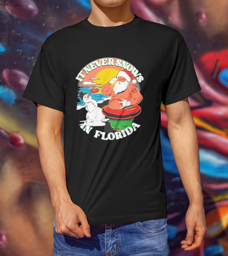 New Found Glory Santa Sunbathing It Never Snows In Florida T-Shirt