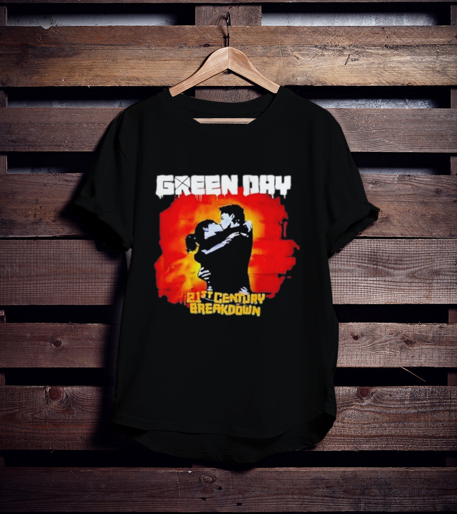 Green Day 21st Century Breakdown Couple Embrace T-Shirt