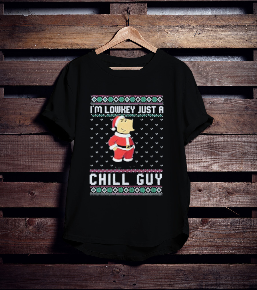 I’m Lowkey Just A Chill Guy Christmas Santa T-Shirt