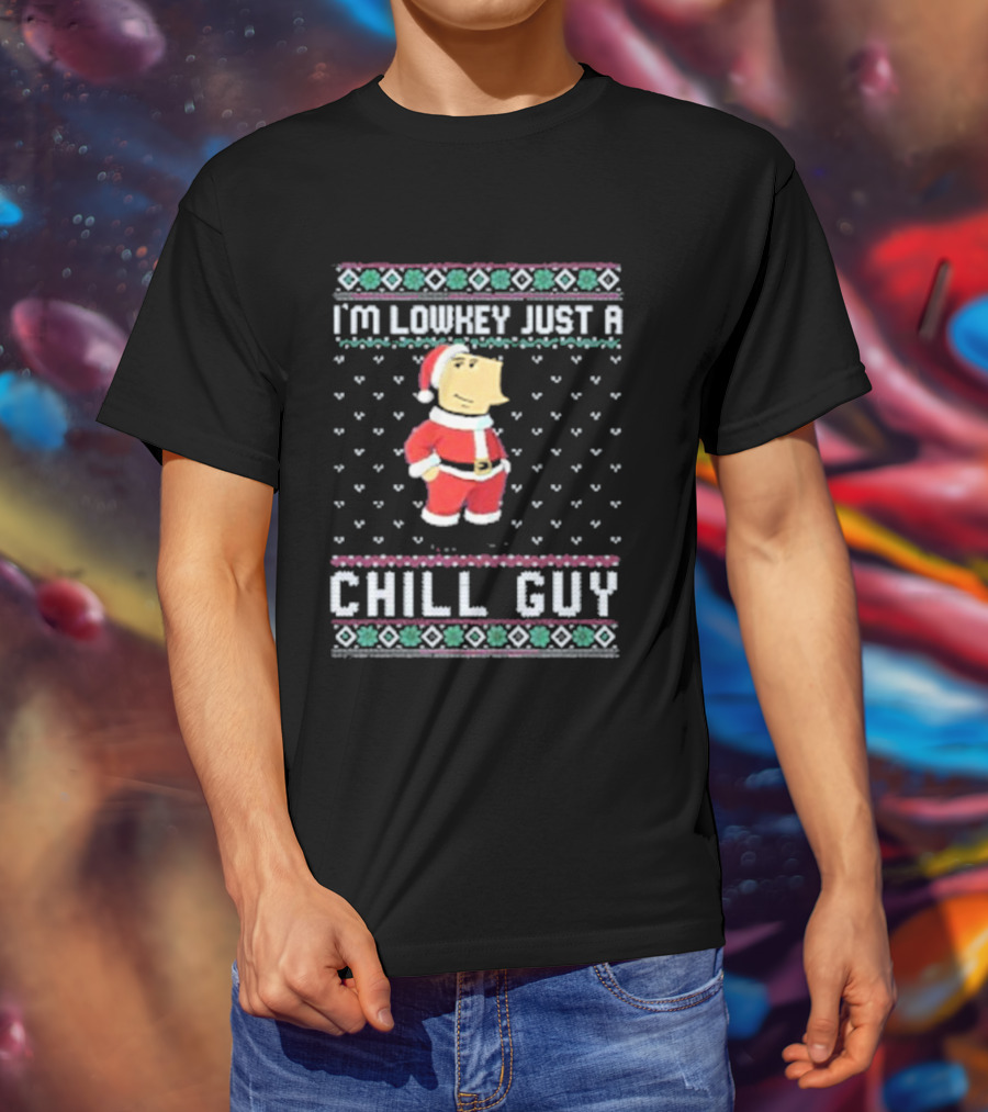 I’m Lowkey Just A Chill Guy Christmas Santa T-Shirt