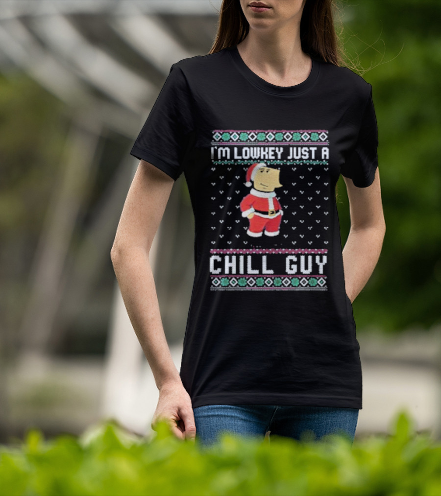 I’m Lowkey Just A Chill Guy Christmas Santa T-Shirt