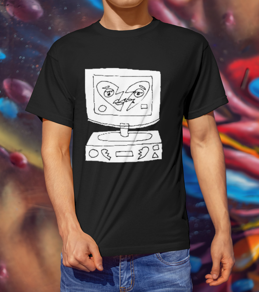 James Marriott Broken Heart Sketch Retro Computer T-Shirt