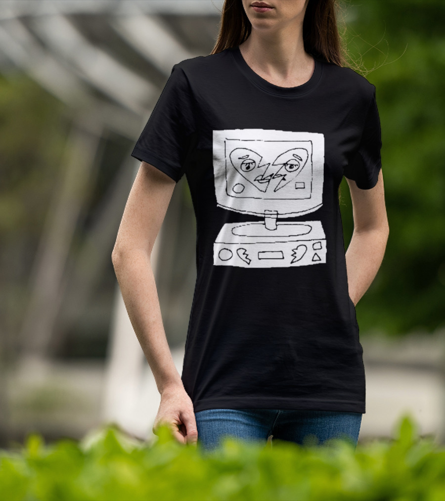 James Marriott Broken Heart Sketch Retro Computer T-Shirt