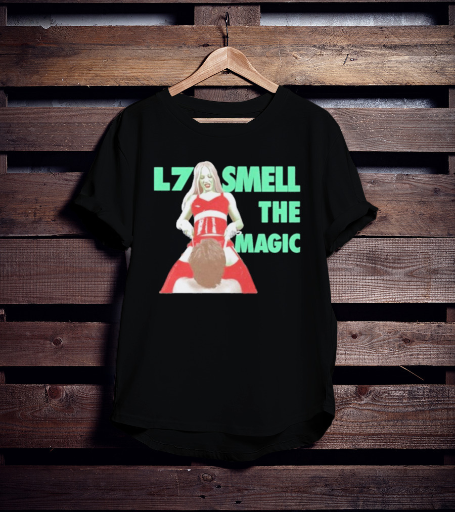 L7 Smell The Magic Band Bold Retro T-Shirt