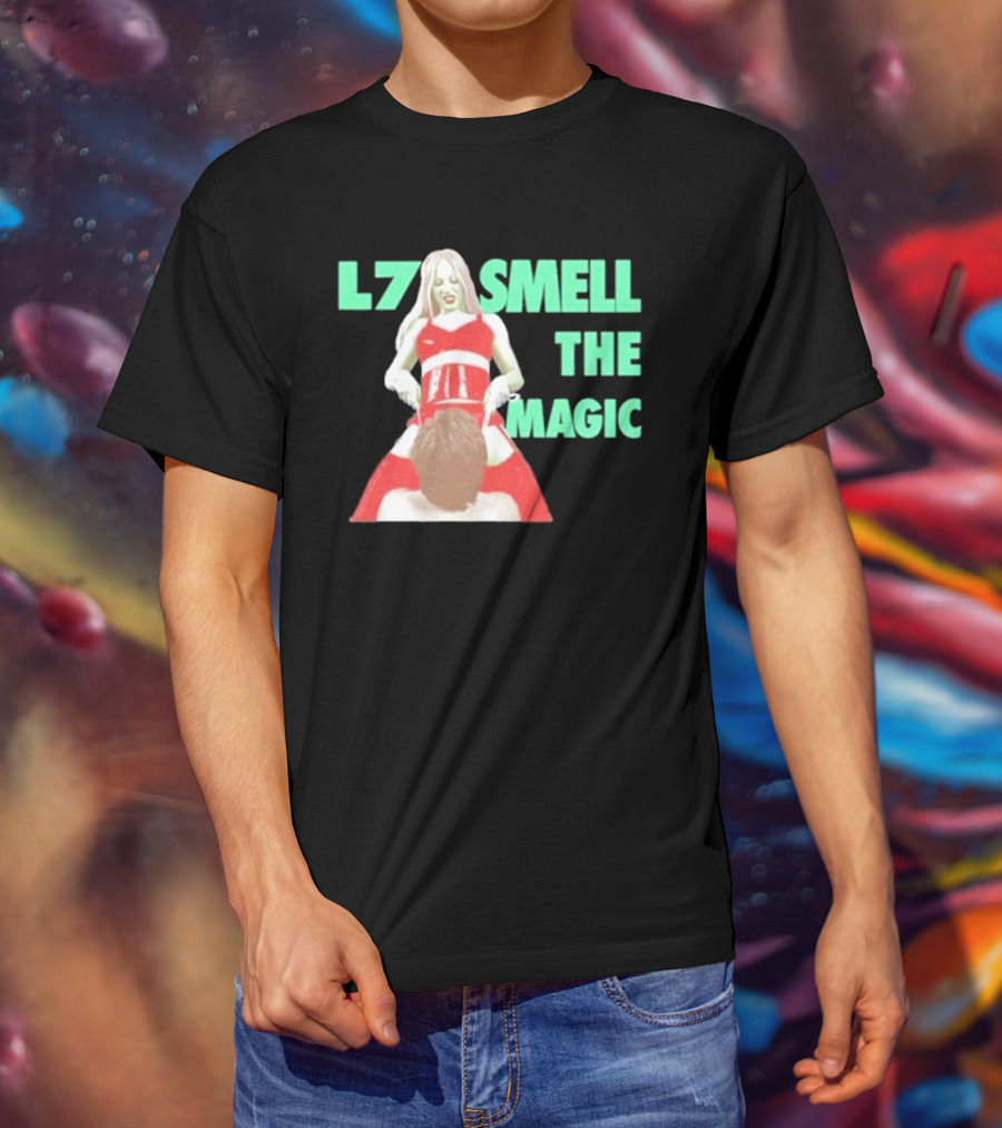 L7 Smell The Magic Band Bold Retro T-Shirt