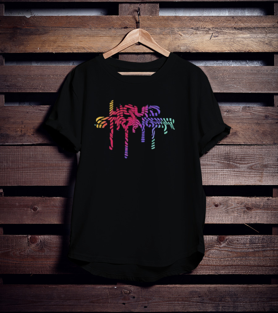 Liquid Stranger Multicolor Swirl Drip Letters T-Shirt