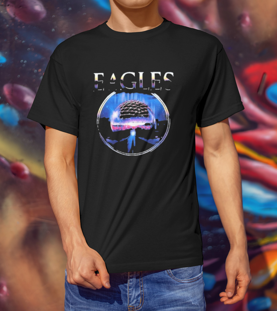 Eagles Geodesic Sphere Illuminated Night Scene T-Shirt