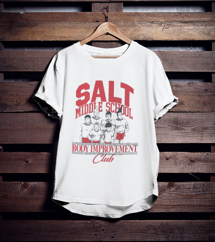Salt Middle School Body Improvement Club Mob Psycho 100 Anime Character Reference T-Shirt