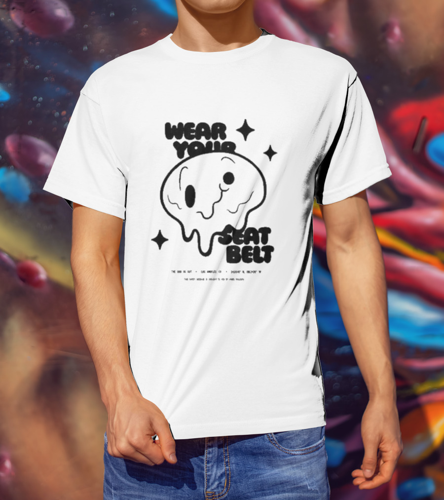 The Odd 1S Out Wear Your Seatbelt Melting Face Safety Reminder T-Shirt