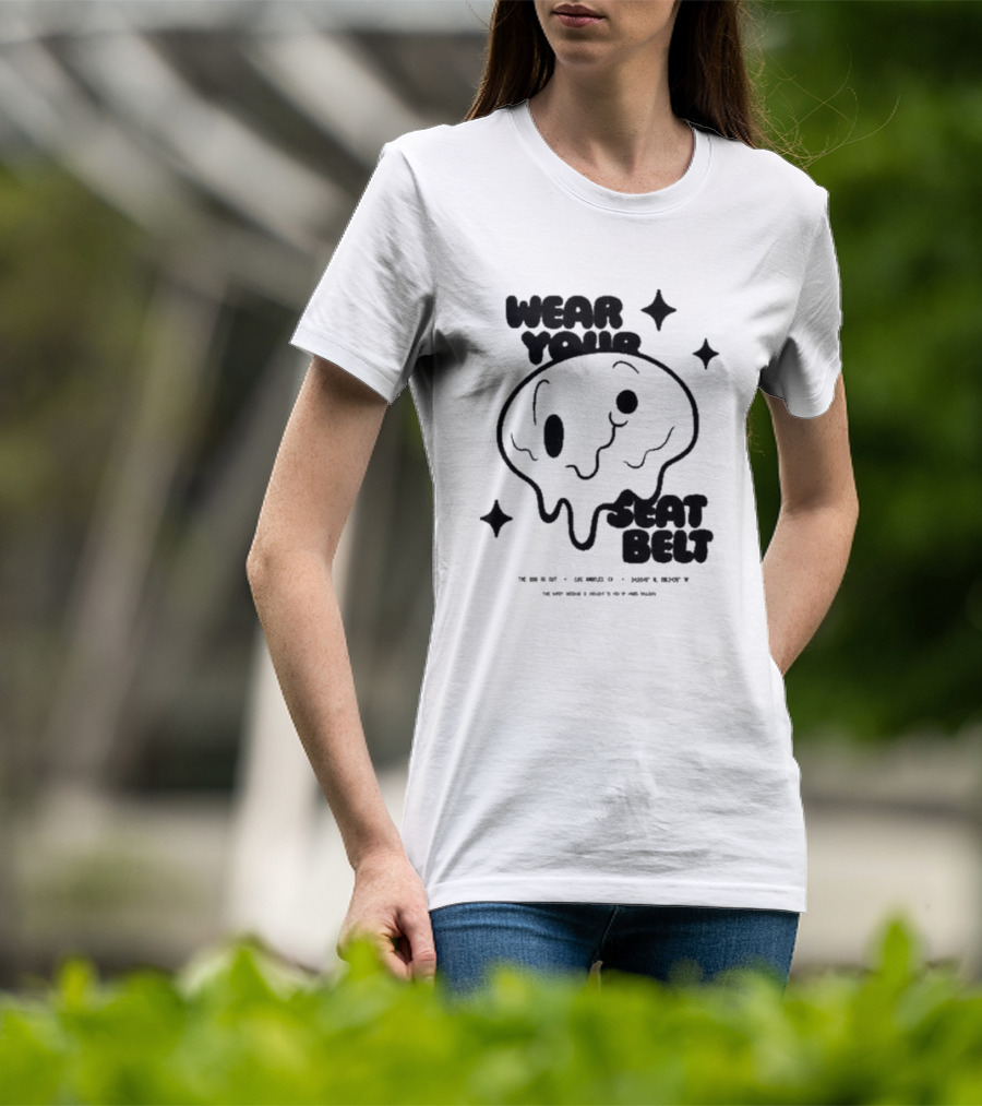 The Odd 1S Out Wear Your Seatbelt Melting Face Safety Reminder T-Shirt