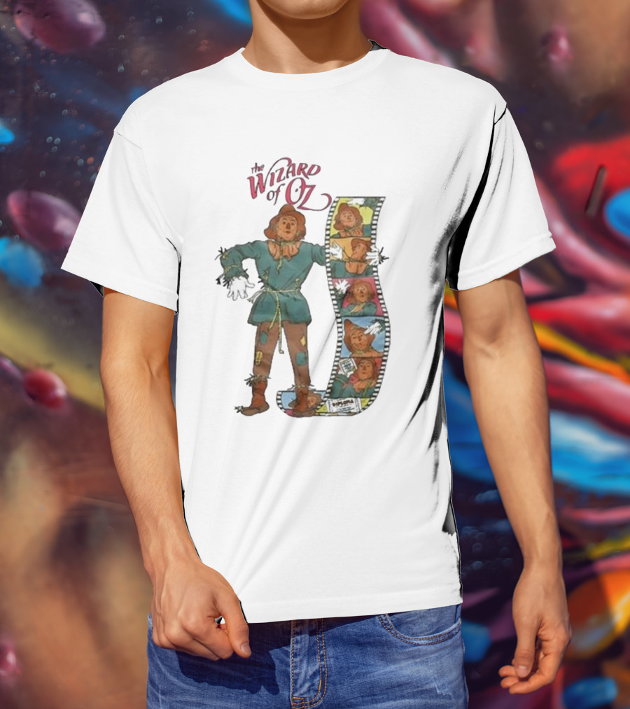 The Wizard Of Oz Movie Scarecrow Filmstrip If I Only Had A Brain T-Shirt