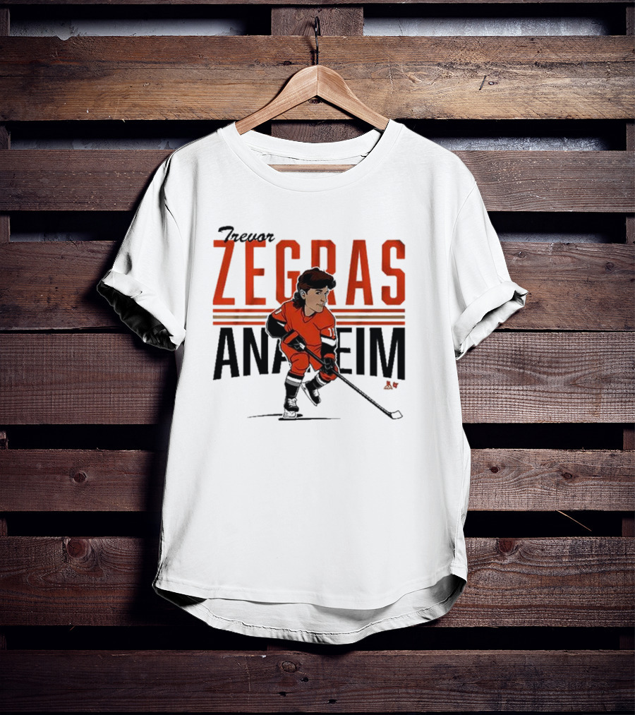 Trevor Zegras Anaheim Hockey Caricature T-Shirt