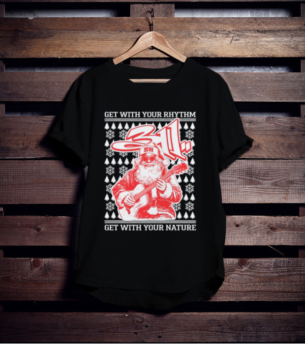 311 Santa Get With Your Rhythm Nature Holiday T-Shirt