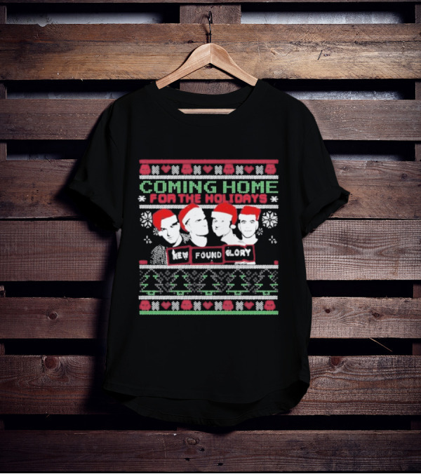 New Found Glory Coming Home For The Holidays Ugly Sweater Band T-Shirt
